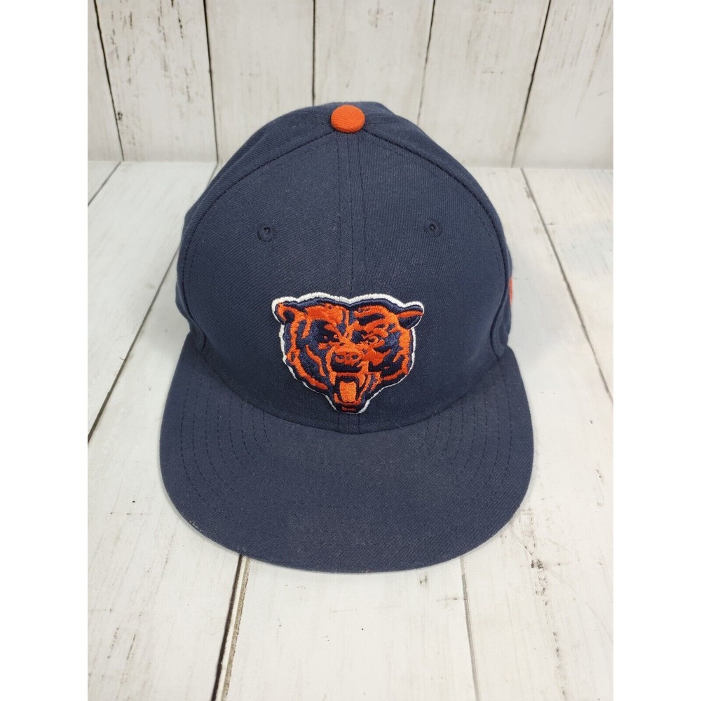 NEW ERA 59 FIFTY 5950 NFL CHICAGO BEARS TEAM MENS FITTED HAT BLUE Sz 7 (55.8cm)